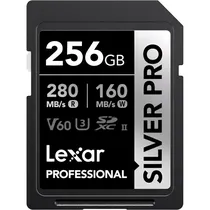 Memória SD Lexar Professional Silver Pro 280-160 MB/s C10 U3 V60 256 GB (LSDSIPR256G-BNNNG)