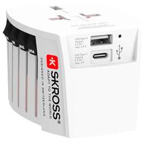 Adaptador de Tomada Skross Muv Dual USB/USB-C Bivolt - Branco