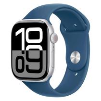 Apple Watch Series 10 MWWM3LW/A Caixa Aluminio 46MM Prata - Esportiva Azul M/L