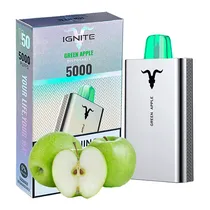 Vape Descartável Ignite V50 5000 Puffs com 5% Nicotina - Green Apple