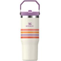 Garrafa Termica Stanley The Iceflow Flip Straw Tumbler 887ML - Cream Lilac Stripe