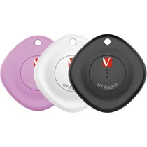 Chaveiro Localizador Verbatim MY Finder 32132 Bluetooth - Preto/Branco/Roxo 3 Peças