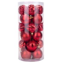 Bolas de Natal Vermelhas 6CM 24PCS