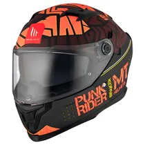 Capacete MT Helmets Braker SV Punk Rider B5 - Fechado - Tamanho XL - com Óculos Interno - Mate