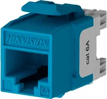 Conector Hikvision Keystone RJ45 CAT6A Sem Blindagem DS-1CK6AU18OT - Blue