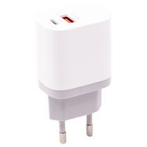 Carregador de Parede 4LIFE 25W com Porta USB-C USB-A 18W - Branco/Cinza