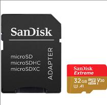 Mem Micro SD 32GB Sandisk Extreme 100-60MB/s U3 V30 4K (SDSQXAF-032G-GN6AA)