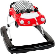Andador para Bebê Bright Starts 3 In 1 Little Speedster Car Walker KD16784 - Preto/Vermelh