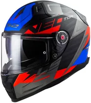 Capacete para Moto LS2 Vector II Absolute FF811 - Tamanho M (57-58) - Black/ Red Blue