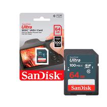 Cartão de Memória Sandisk SD 64G Ultra 100MB/s C10