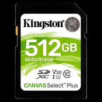 Cartao de Memoria SD Kingston Canvas Select Plus 512GB 100MBS - SDS2/512GB