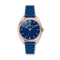 Relogio Analogico Feminino Daniel Klein Premium DK.1.12483-6 - Rosa Ouro e Azul