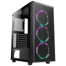 Gabinete Gamer Azza Prime 360 CSAZ-360 Mid Tower / 3 Cooler / RGB - Preto