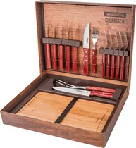 Kit para Churrasco + Tábua de Corte Tramontina 21198/770 (15 Peças)