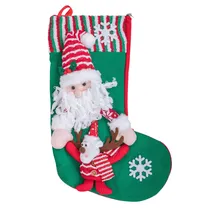 Meia de Natal Decorativa com Papai Noel 48CM