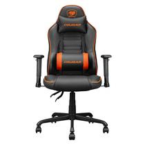 Cadeira Gamer Cougar Fusion s, Couro Pu, Ajuste 2D, Classe 4, Black/Orange