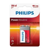 Pilha Philips Alcalina 9V 6LR61P1B/97 com 1 Peça