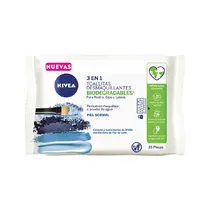 Toallitas Desmaquillantes Nivea Biodegradables 3 En 1 Piel Normal 25 Unidades