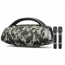 Caixa de Som Joog One Hifi JOF-01 X2 Microfone 9000MAH 200W - Camuflado