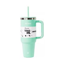 Terrano Termos Y Vasos Spotie Cup 1.183ML Acero/Metal Base Antideslizante Tapa de Silicona Anti-Vuelco s Verde Agua