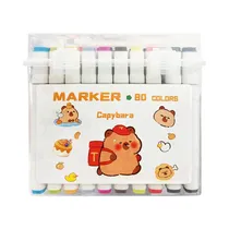 Marcador Doble Punta Milan Toys Touch Jinat Twin Marker Capybara M2D-04 80 Unidades