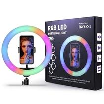 LED Iluminador Ring Light RGB MJ26 26CM + Tripe