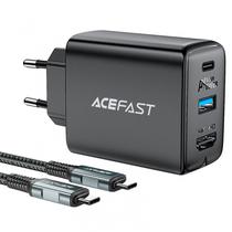 Carregador Acefast A17 65W USB-A + USB-C + HDMI 3EN1 BLK + Cabo