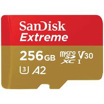 Cartão de Memória Micro SD Sandisk Extreme 190-130 MB/s U3 256 GB com Adaptador (SDSQXAV-256G-GN6MA)