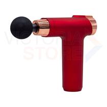 Massageador Corporal Eletrico Fascial Gun SH-266 com 8 Niveis - Vermelho