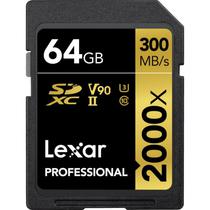 Cartao SD 64GB Lexar Professional 2000X/300MBS 8K Gold/LSD2000064