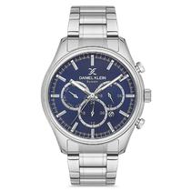 Relogio Analogico Masculino Daniel Klein DK.1.12673-3 Exclusive Gents / Pulseira de Aco Inoxidavel - Prata