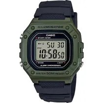 Relógio Casio Illuminator W-218H-3AVDF Digital Masculino - Black/Green