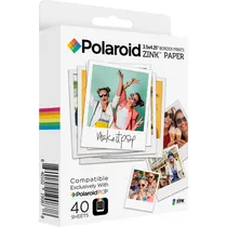 Papel Fotográfico Polaroid POLZL3X440 para Pop Instant - 40 Unidades