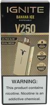 Vape Descartavel Ignite V250 Banana Ice 25000 Puffs Gold