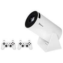 Projetor Blulory T5 Pro - 1200 Lumens - Wi-Fi/ Bluetooth - HDMI/ USB - Bivolt - C/ Jogos - C/ Mando - Branco