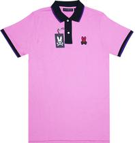 Outlet Camiseta Polo Psycho Bunny B6K801 Masculina - Rosa