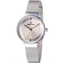 Relogio Analogico Daniel Klein Fiord DK11810-7 Feminino, Metal - Prata