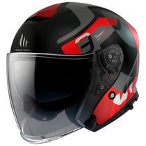 Capacete MT Helmets Thunder 3 SV Jet Silton B5 - Aberto - Tamanho XL - com Oculos Interno - Vermelho Perla Mate