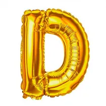 Balao Letra D Dourado 32 Polegadas