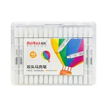 Marcador Zuixua Twin Marker Doble Punta ZX-600-48 48 Unidades