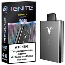 Ignite Vaper Desechable V50 Black 5000PUFFS Plastico Banana Ice s/C