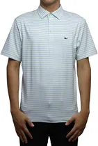 Camisa Polo Vineyard Vines 1G012283 Masculina - Branco/Verde/Azul Listrado