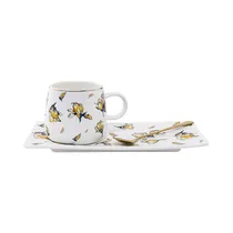 Juego de Taza Y Plato 1001 Con Cuchara 200ML