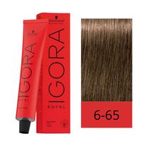 Crema de Coloracion Schwarzkopf Igora Royal 6-65 Rubio Oscuro Marron Dorado 60GR