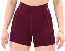 Short Leggin Joog Poliester Bordo Feminino