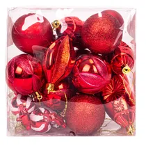 Bola Decorativa de Natal Vermelho com 20 PCS
