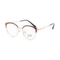 Armação para Óculos de Grau Visard 1718 C4 Tam. 52-16-139MM - Vermelho/Dourado