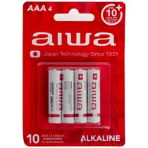 Pilha Alcalina AAA Aiwa LR03 AWBAPLR03P41 1.5V - 4 Unidades