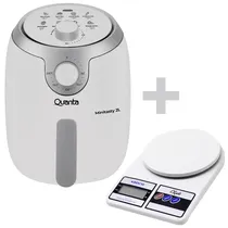 Fritadeira Eletrica Air Fryer Quanta QTAF230 2L / 220V - Branco + Balanca Krab KBDC10