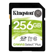Cartão de Memória Kingston Canvas Select Plus - 256GB - SD - 100MB/s